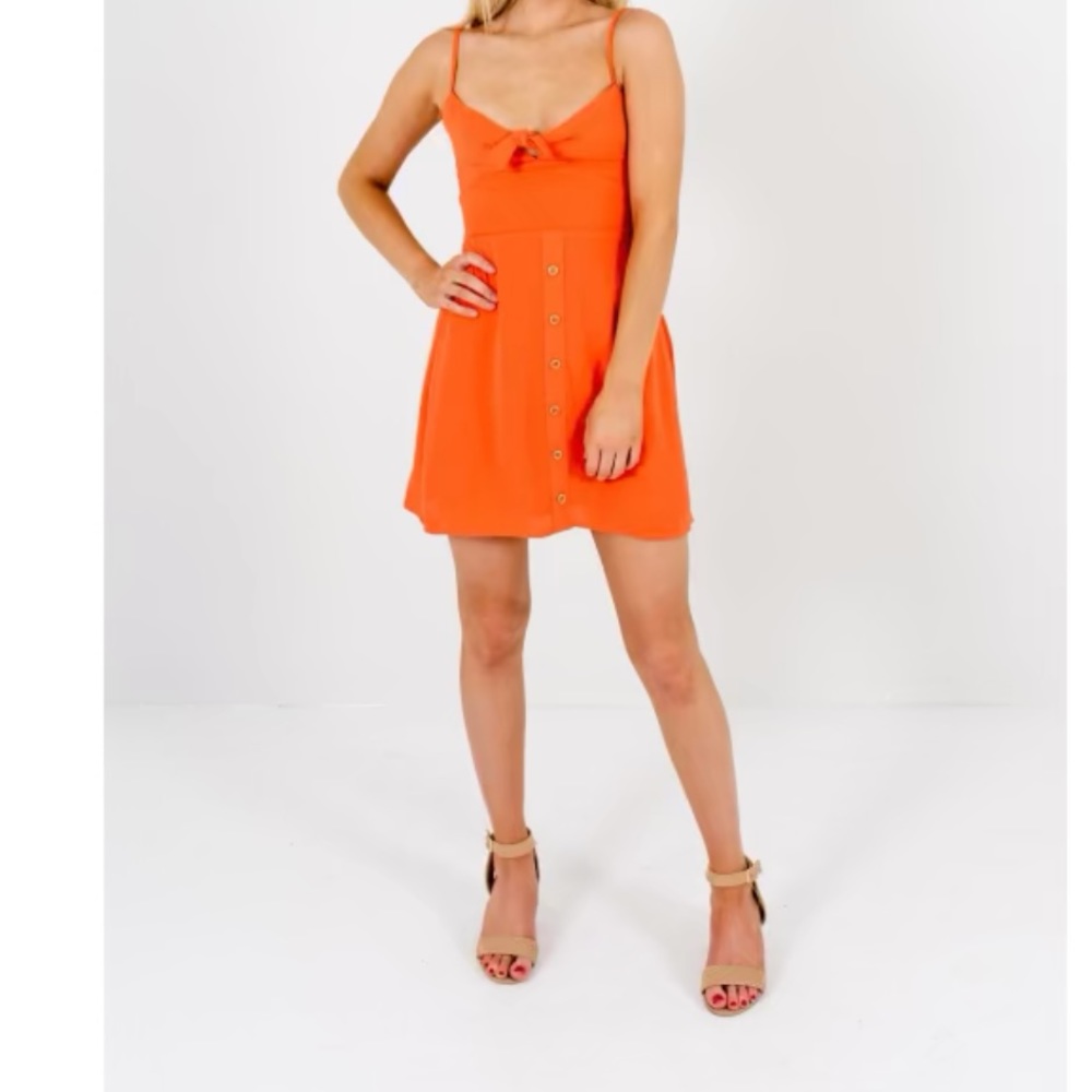 Orange summertime sweet dress